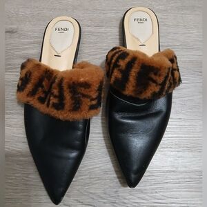 Faux Fur Mules